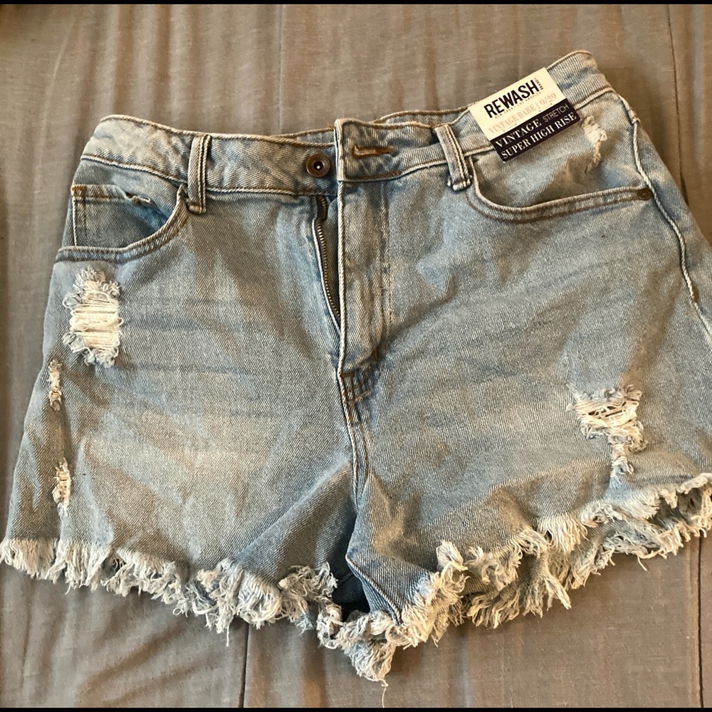 Rewashed Vintage Light wash blue Jean shorts